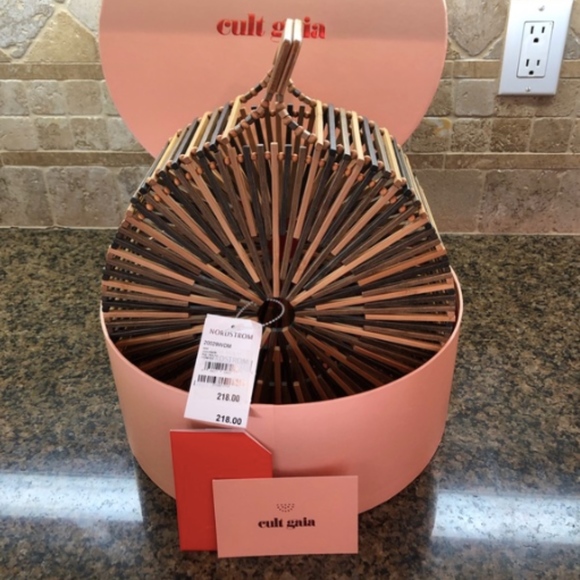 Cult Gaia Round Bamboo Top Handle Bag